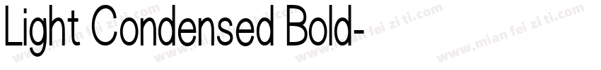 Light Condensed Bold字体转换